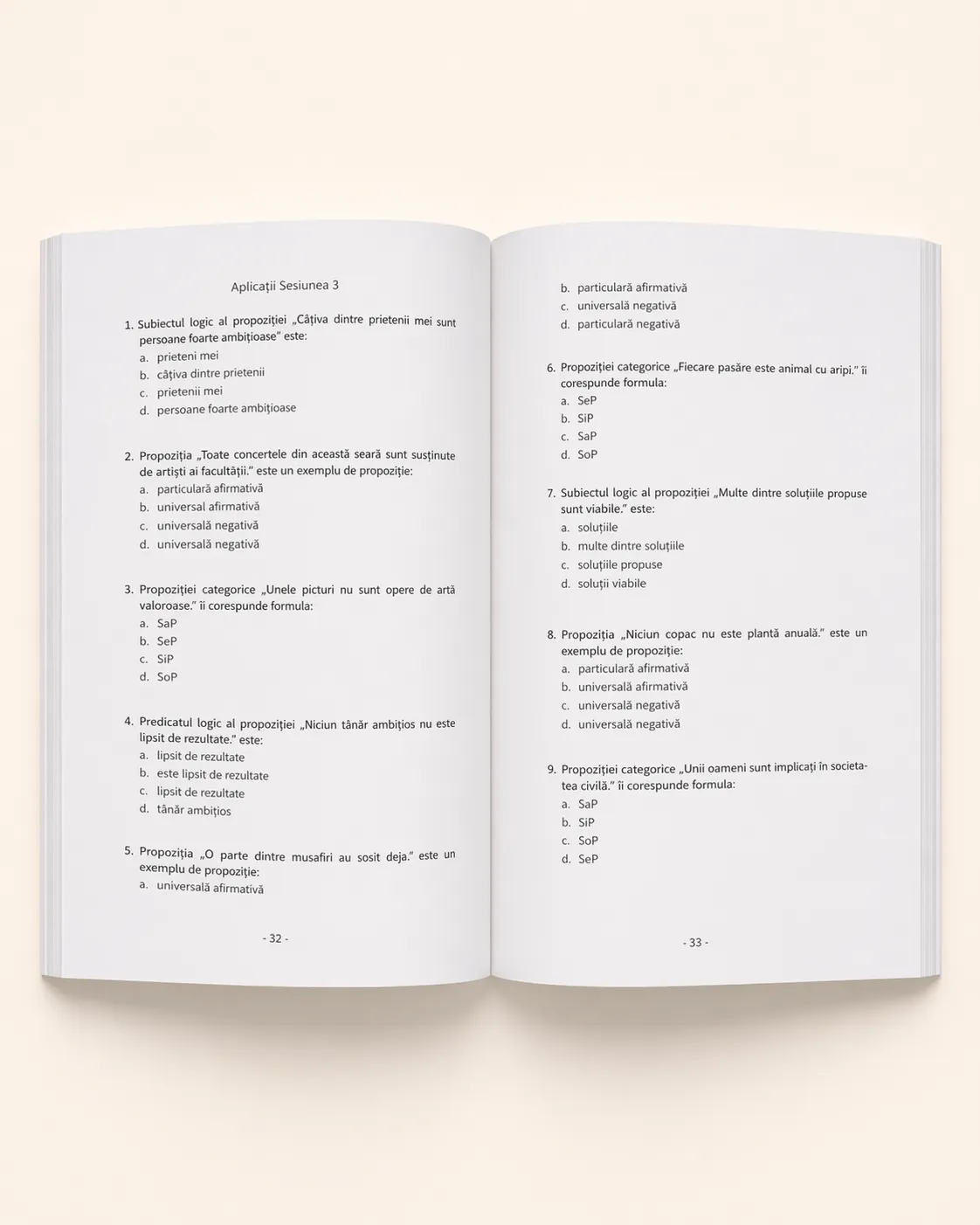 Exerciții logică BAC 2026