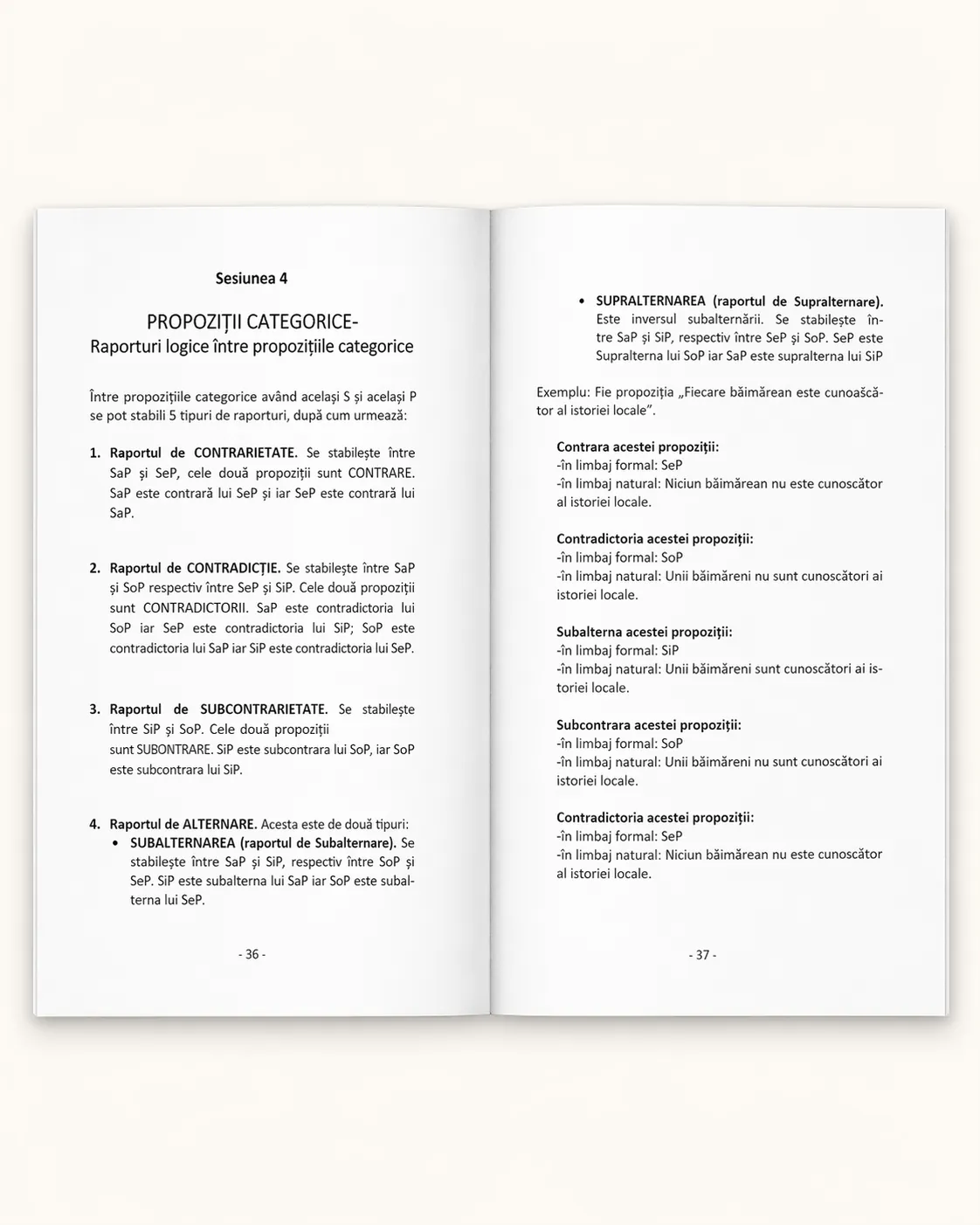 Propoziții categorice și explicații